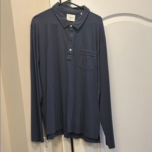 Billy Reid Dark Blue Casual Button Down Shirt